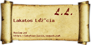 Lakatos Lúcia névjegykártya